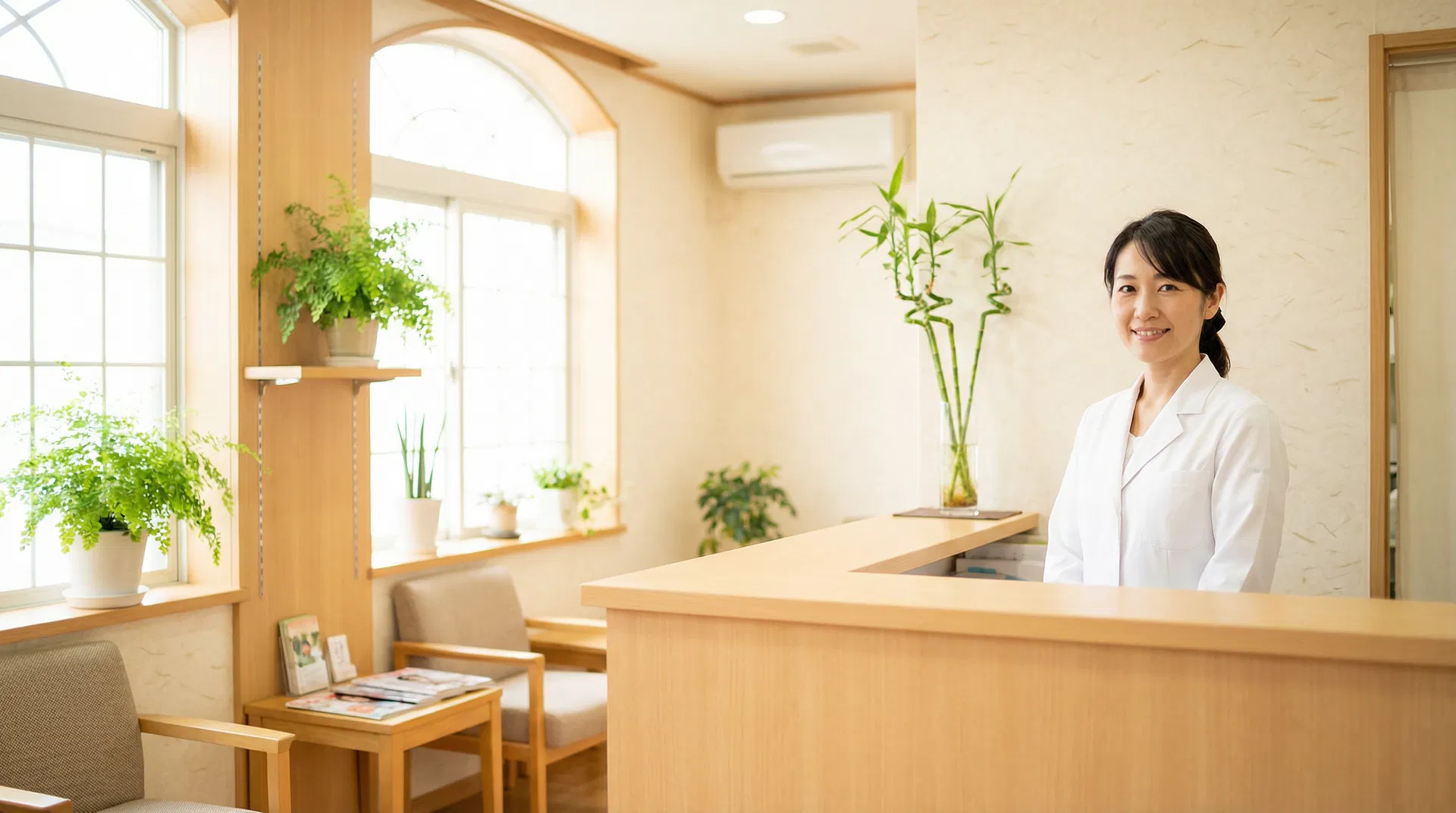 つむぎ歯科クリニックの温かみのある院内